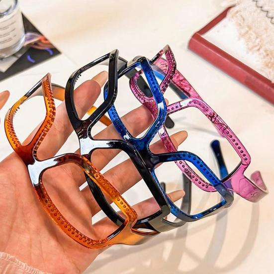 Women Headband Anti-slip Teeth Glasses Frame Design Acrylic Material Lightweight Hair Hoop Hair Accessories