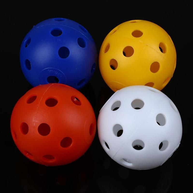 5 Teile/los Hohl Kunststoff Praxis Golfbälle Golfbälle Air Flow Bälle(Farbe zufällig)