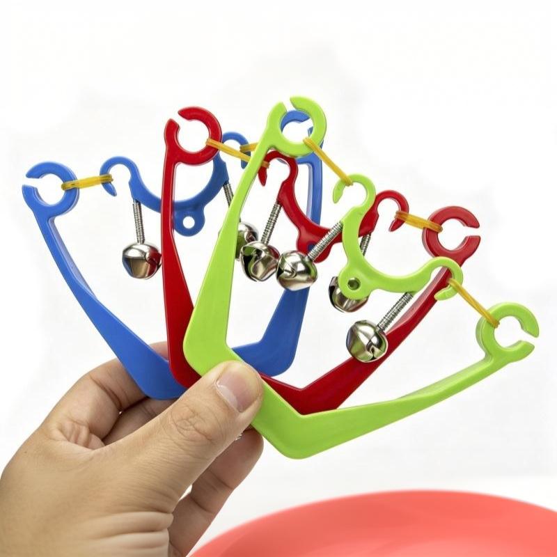 Outdoor Fishing Rod Bite Alarm Clips with Dual Loud Metal Bells Waterproof Plastic Material for Lake Freshwater Fishing