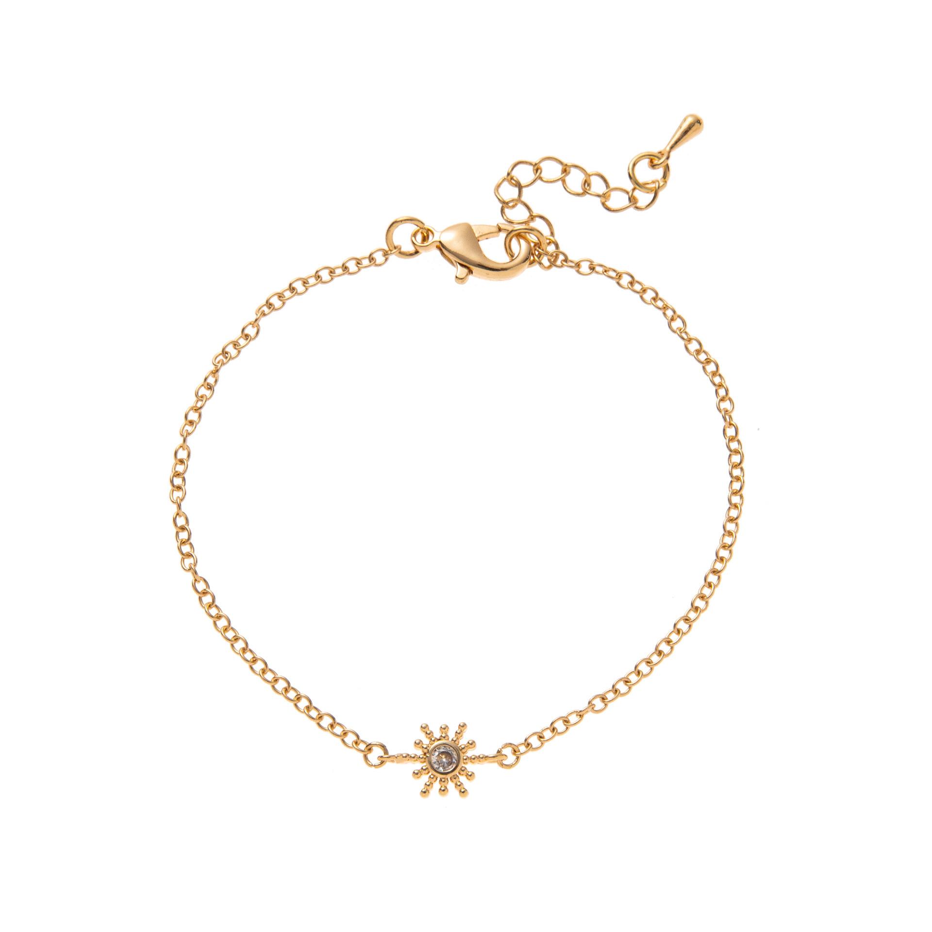 Fashion Jewelry Light Luxury Love Electroplating Zircon Gold-Plated Adjustable Bracelet Batch