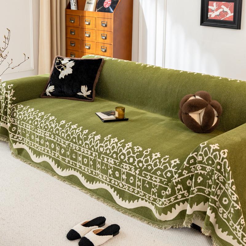 Simple Sofa Cushion Cover Universal Four Seasons Anti-Slip Blanket Full Cover Lifter Sofa Towel Covers Home Decor