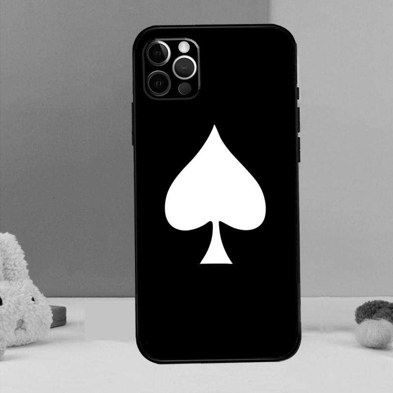 Ace of Spades Phone Case For iPhone 17 Air 16 15 14 13 11 12 Pro Max 12 13 mini 15 16 Plus 16e Cover Coque
