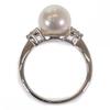 Nessuna marca #11.5(Dimensione JP) anello Pt900Platino/Perla Donna