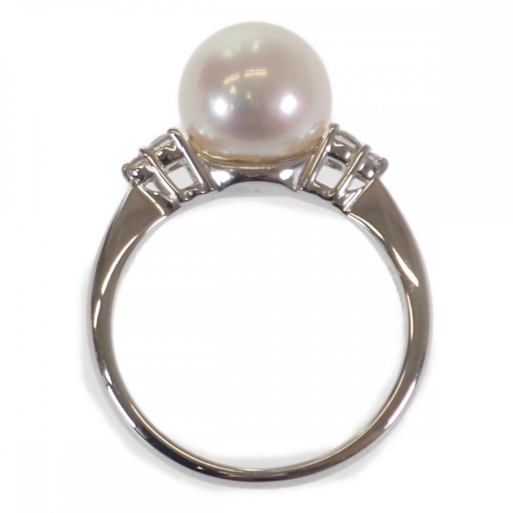 Nessuna marca #11.5(Dimensione JP) anello Pt900Platino/Perla Donna