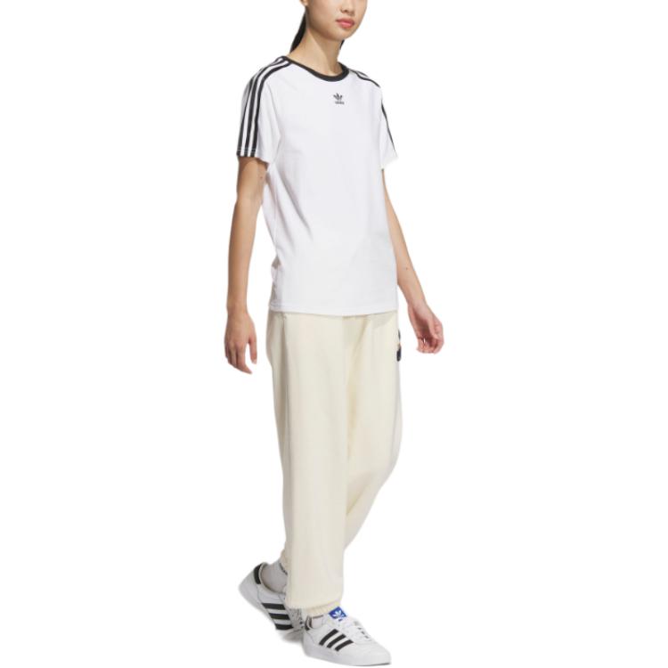 Adidas Originals Jogger VRCT FW24 W Logo Pattern Outdoor Casual Drawstring Cuffed Sports Pants Women bottoms Off-White JX7067