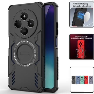 For Xiaomi Poco C75 4G Case Magnetic Armor Back Cover for PocoC75 Poko Little C 75 75C Wireless Charging Protect Phone Cases