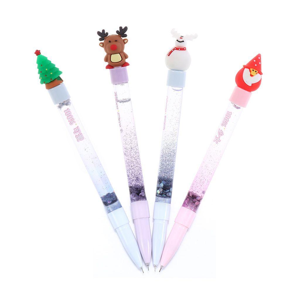 Stationery Christmas Gel Pen Quicksand Sequins Gel Pen Hand Account Pen Christmas Quicksand Pen