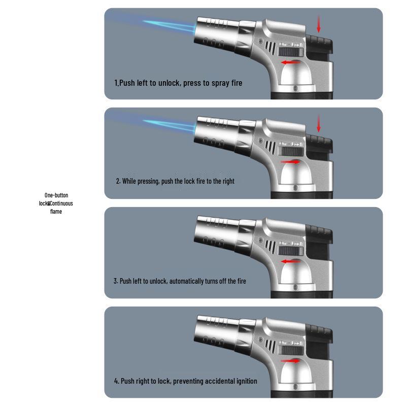 Portable Direct-Charge Cigar and BBQ Ignition Torch Lighter