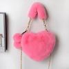 Winter new versatile love bag ball bag fluff bag women's autumn and winter handbag chain bag