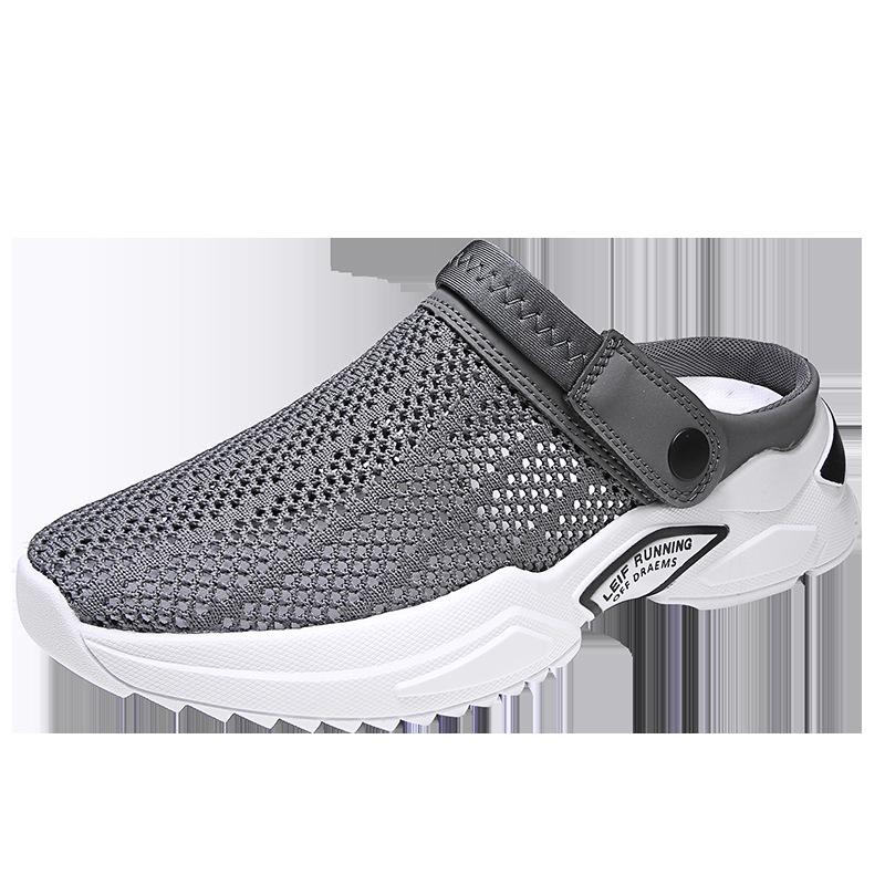 

Мужские летние пляжные нескользящие дышащие туфли с перфорацией, легкие, мягкие, повседневные, спортивные 42 серый