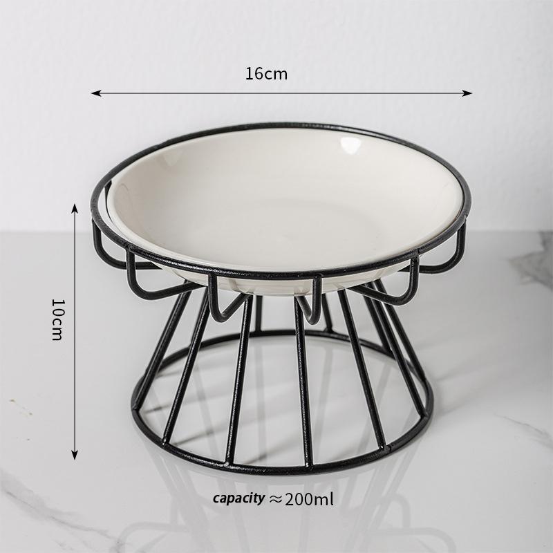 Keramická zvýšená miska pro mazlíčky Jídlo Voda Pamlsky Pro Kočky A Psa Kočičí Stojanová Miska Psí Potřeby Venkovní Krmení Pítka Příslušenství