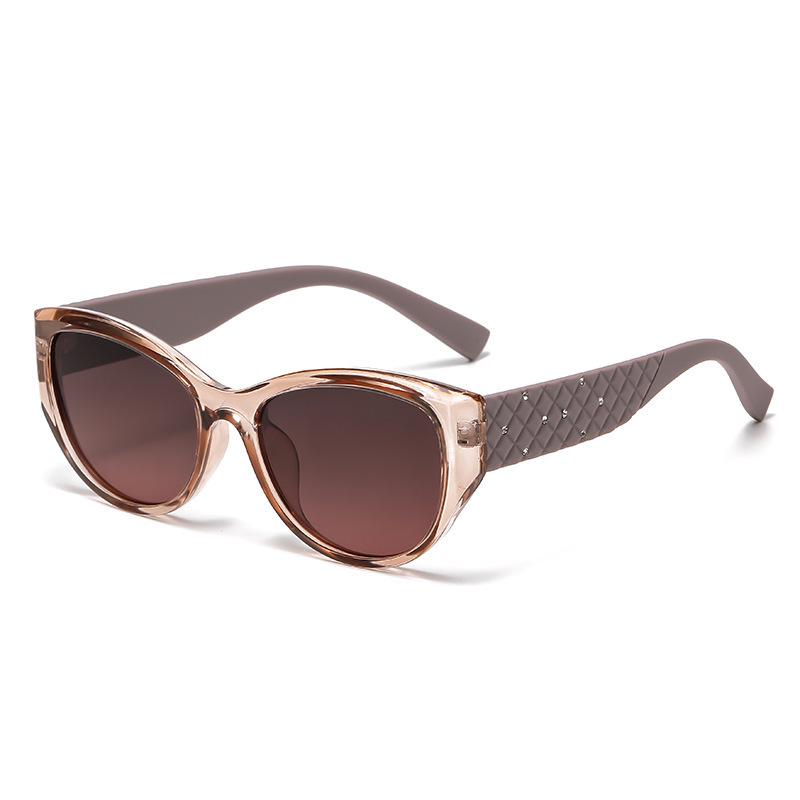 Women's Trendy Rhinestone Sunglasses with Elastic Temples and UV Protection - European & American Style for Kuaishou