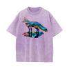 Latest Mens Washed T Shirt Round Collar Short Sleeve Pure Cotton Stylish Tops Tees Slogan Washed TeeShirts