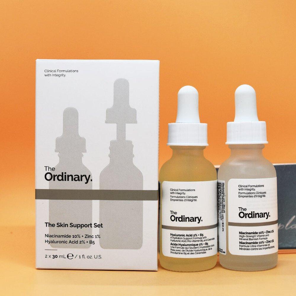 

The Ordinary Skin Support Set Niacinamide 10% + Zinc 1% 30mL + Hyaluronic Acid 2% + B5 30mL