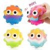 Confezione da 4 palline pop palline 3D in silicone per cartoni animati, palline antistress a bolle pop, giocattolo sensoriale per alleviare lo stress, per bambini e adulti