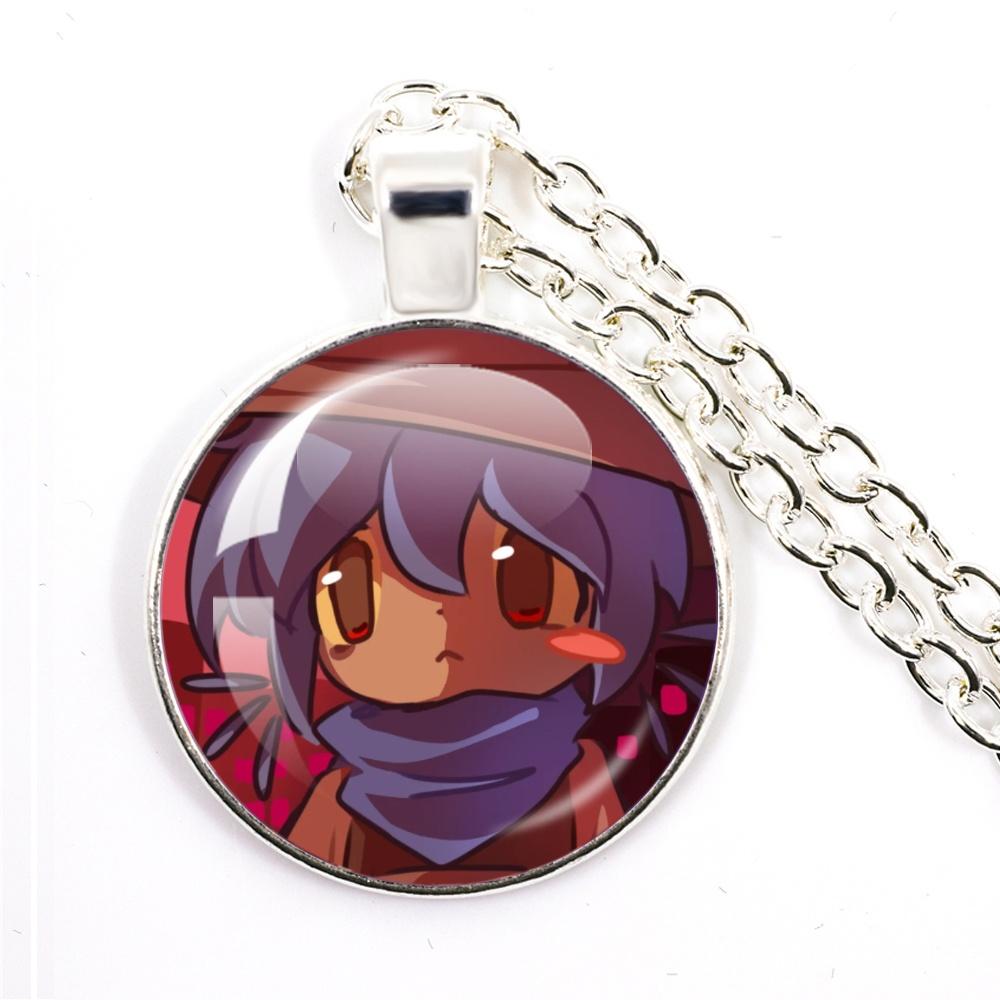 Niko Oneshot Necklace Anime Creative Cartoon Niko Pancakes Glass Cabochon Pendant Necklace Charm Jewelry Gift Jewelry