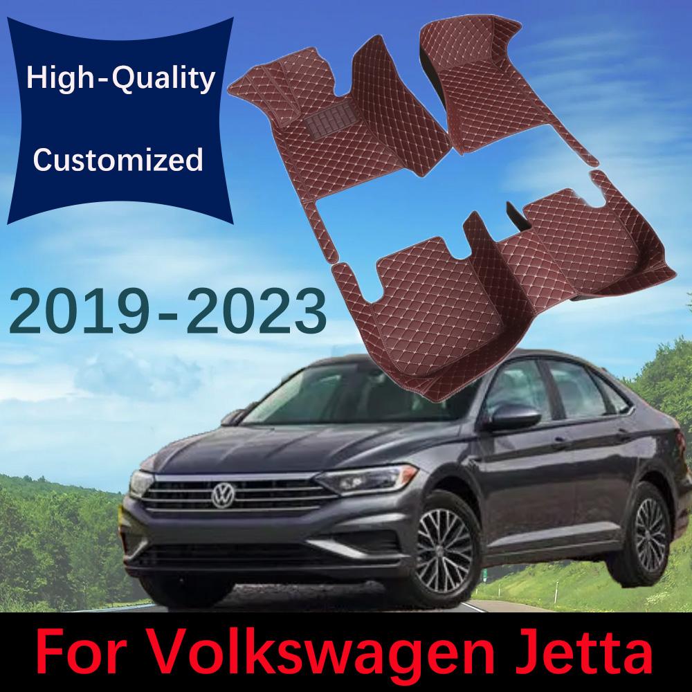 

Кожаные автомобильные коврики на заказ для VW Volkswagen Jetta Vento A7 2019 2020 2021 2022 2023, автомобильные коврики для ног