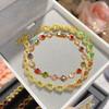 Colorful Rainbow Zircon Bracelet Luxury Chain Bracelets Heart Shaped Bracelet  Wedding