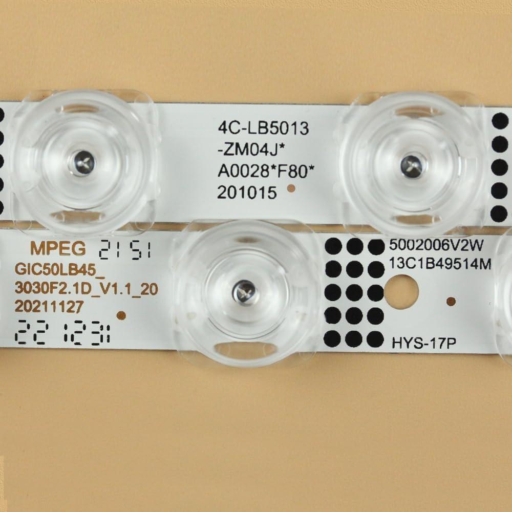 LED Backlight Strip TV Replacement Part for 50P615 50G61 50S525 50S435 50S434 50S43 50G63 4C-LB5013-ZM06J LVU500NDEL 4C-LB5013-Z