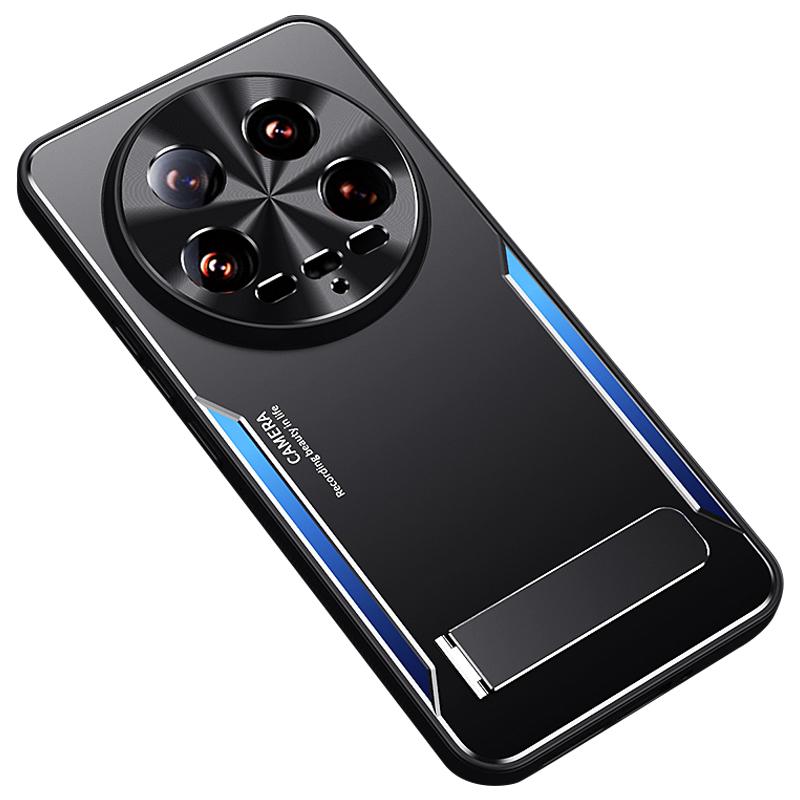 

Чехол для Xiaomi 14 Ultra с подставкой, гибридная защита для телефона из алюминиевого сплава + ТПУ Blue