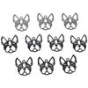 28.5*32mm French Bulldog Doggy Dog Bull Dog Head Pendants Stainless Steel Charms  For Necklace