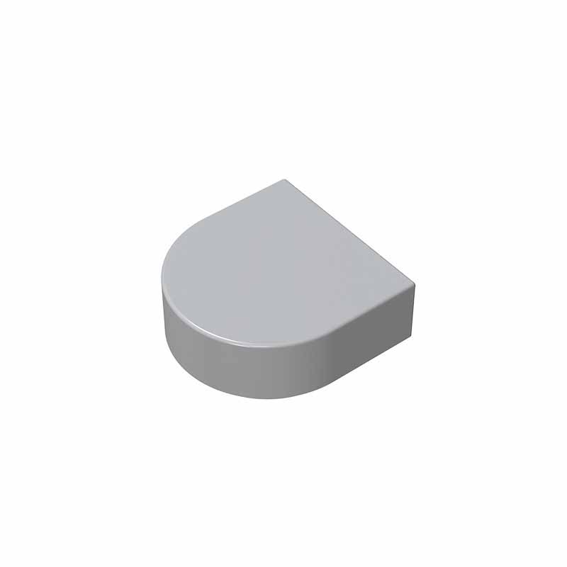 

300pcs Moc ceramic tile round 1x1 semi-circular extension assembly block compatible with 24246 brand technology creativity