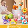 High-Quality Realistic Animal World Baby Hand Bell Cute Lifelike Design Infant Sensory Toys Playsets