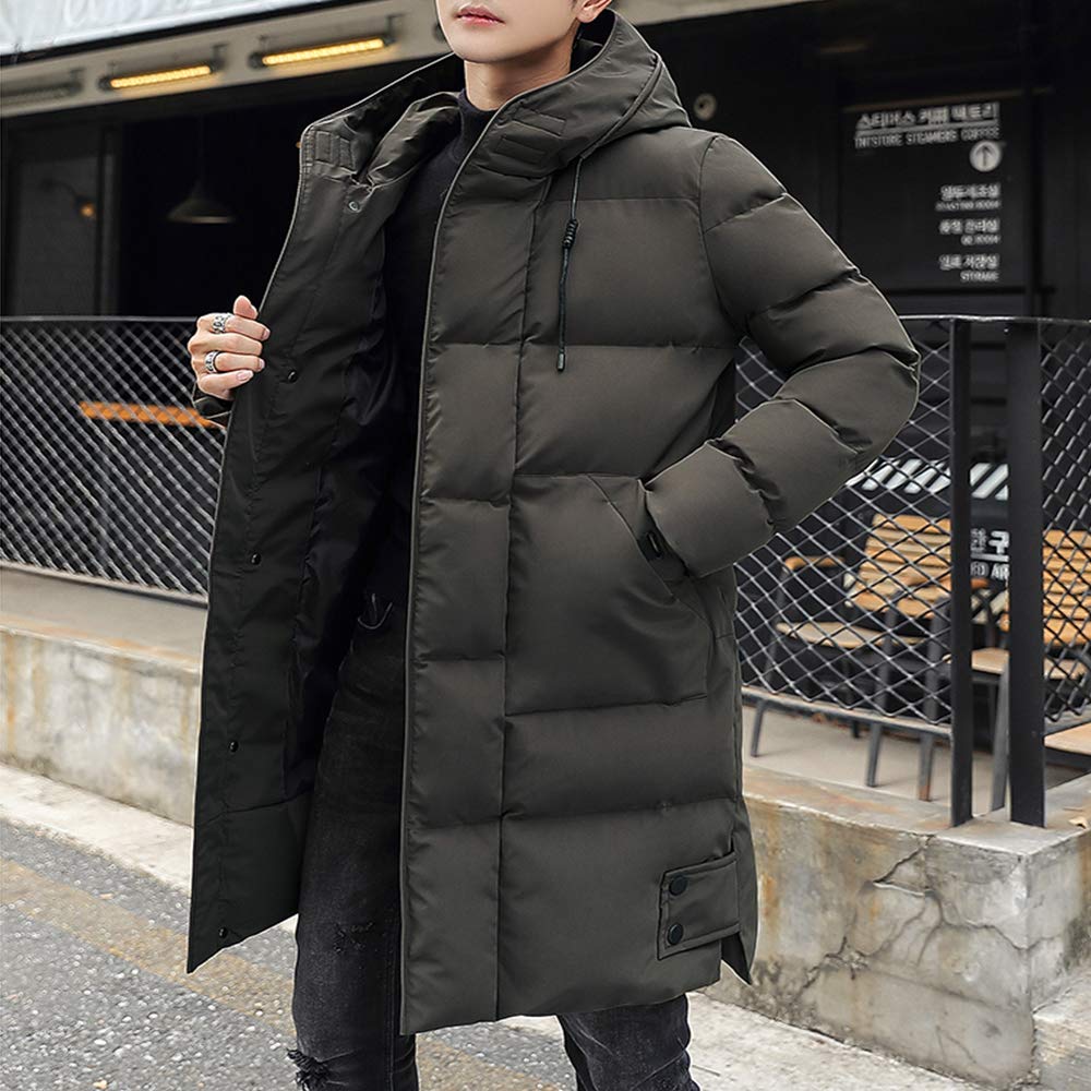 Poperdision Winter Down Outdoor Large Cold Loose Men's Jacket, Long, Padded, Thick, Jacket, Size, Weather, Windproof, Fit, Casual, Windbreaker,