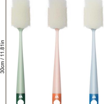 Bottle Brush, Long-handled Cup Cleaning Brush, Sponge Bottle Brush, Sponge Cleaning Brush Is Suitable for Cups, Wine Glasses, Wa