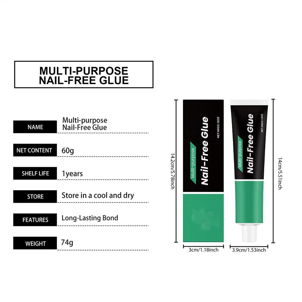 Waterproof Glue 60g Strong Sealing All Purpose Adhesive Glue for Glass Metal Craft Home Bathroom Window Furniture Indoor