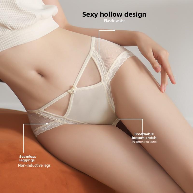 Ladies Spring and Summer Thin New Sexy Lace No Trace Breathable Comfortable Soft Waist Underwear