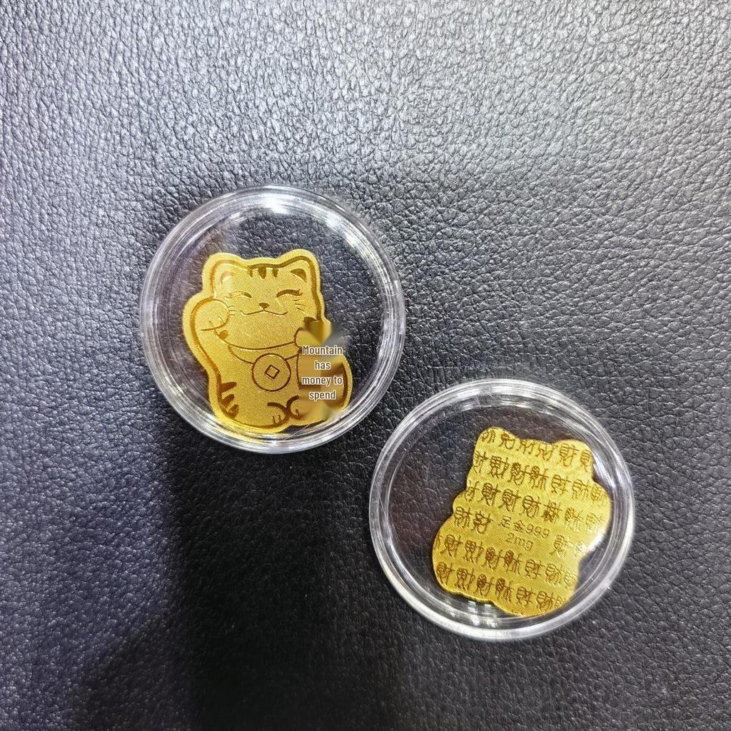 Gold Mobile Phone Sticker 999 Pure Gold - Prosperity & Wealth Charm Gift