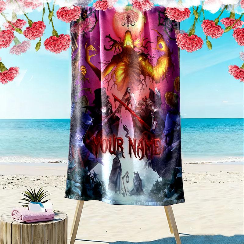 Custom Game  Print Beach Towel, Large Soft Quick Dry Towel for Beach Camping Swimming