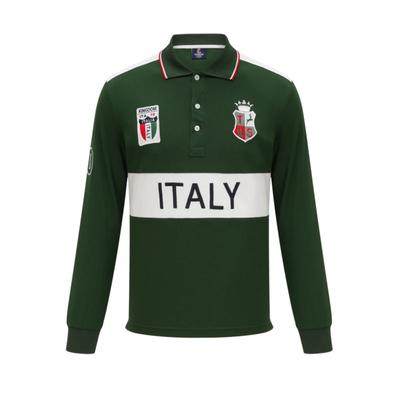 TrendHub Men's Polo Shirt Europe Italy Long Sleeve Casual High-end Cotton Embroidery Luxury Stitching Contrast Color Original Design