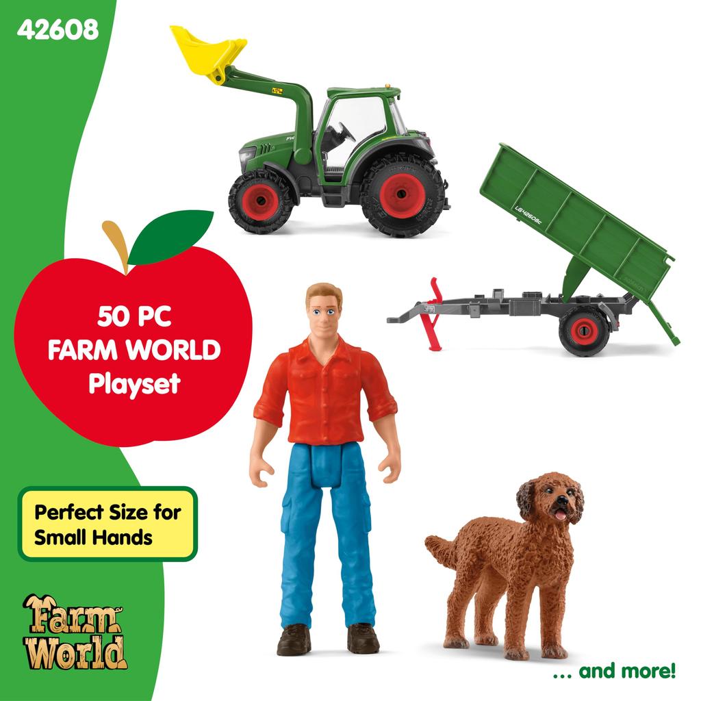 Schleich Farm World Tractor and Trailer 42608