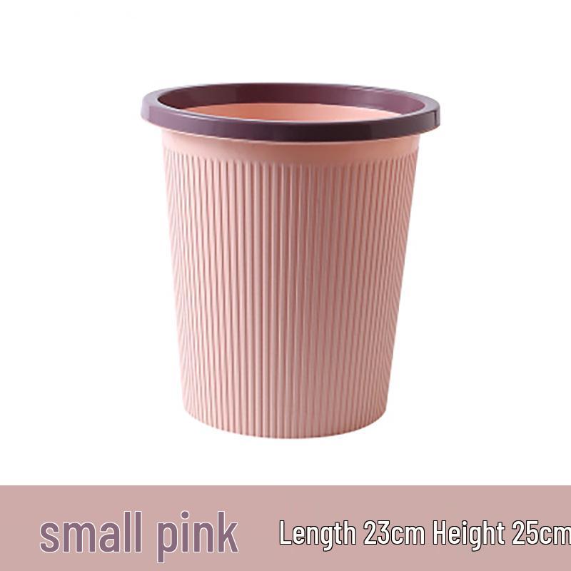 Plastic Square Trash Can with Rim for Kitchen, Living Room, or Bathroom