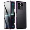 Custodia Per Sony Xperia 1 VIII Custodia Integrale 360 Adsorbimento Magnetico Bi-facciale Calotta Metallica Vetro Temperato Copertura Protettiva