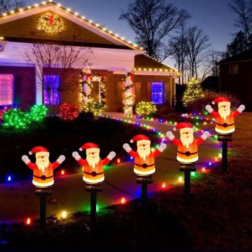 2025 Solar Christmas Garden Lights Halloween Decorative Ground Inserted Lights Festival Decorative Ambient Lights