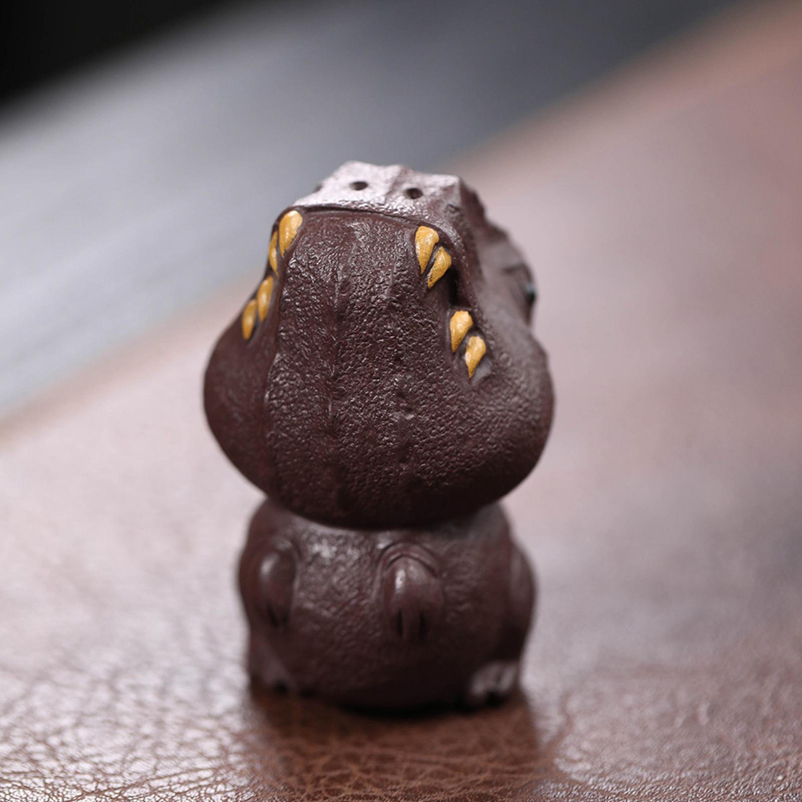 

Фигурка динозавра, украшение для чайного питомца, настольный сувенирный орнамент фиолетовый