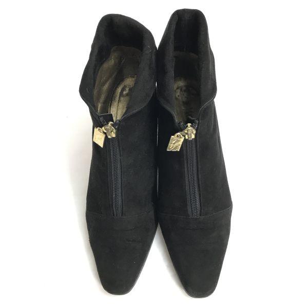 Yves Saint Laurent Leather Ankle Boots Black Size 36.5 Women’s Italy Made(USED)