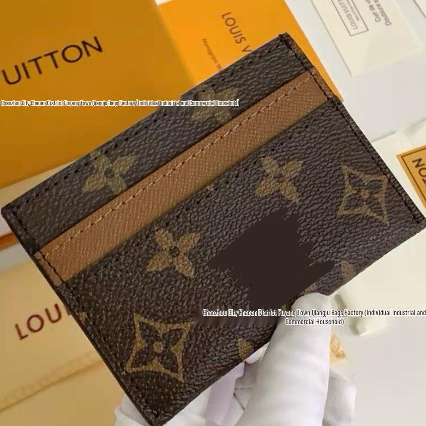 Vintage kostkovaná malá peněženka na více karet s logem