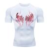 Summer Running T-Shirt Men Short Sleeve Compression Shirt Gym Sports Top Black Quick Dry Breathable MMA Fitness Clothing