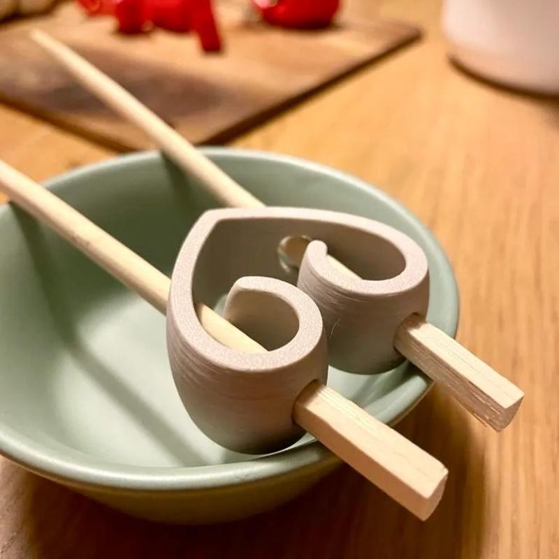 2 ks Pomůcky na hůlky, Snadné nabírání jídla pro čínské/japonské sushi stolování - Lehké tréninkové doplňky pro začátečníky