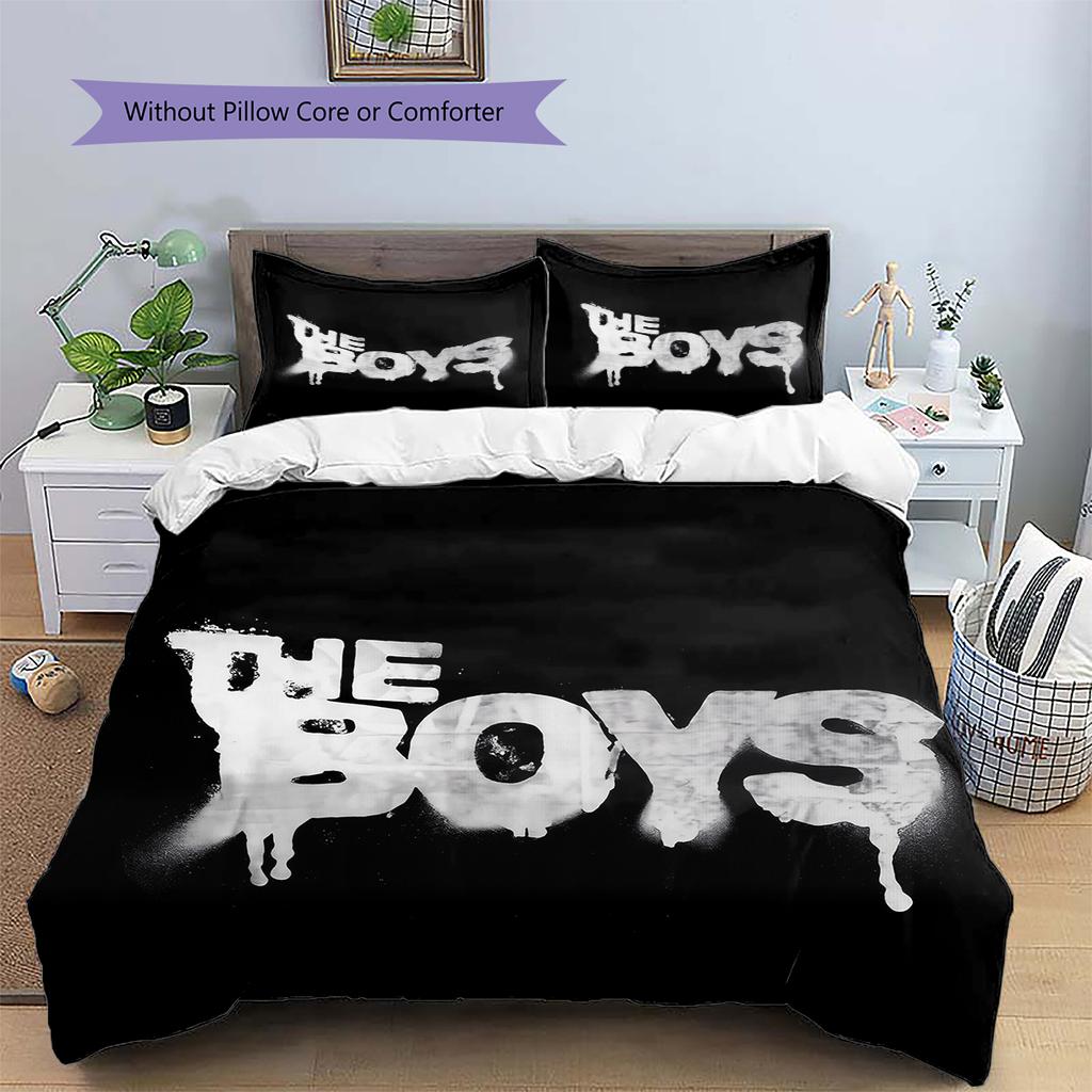 The Boys Muster Bettwäsche Heimdekoration Geburtstagsgeschenk (1 Bettbezug + 2 Kissenbezüge, ohne Füllung)