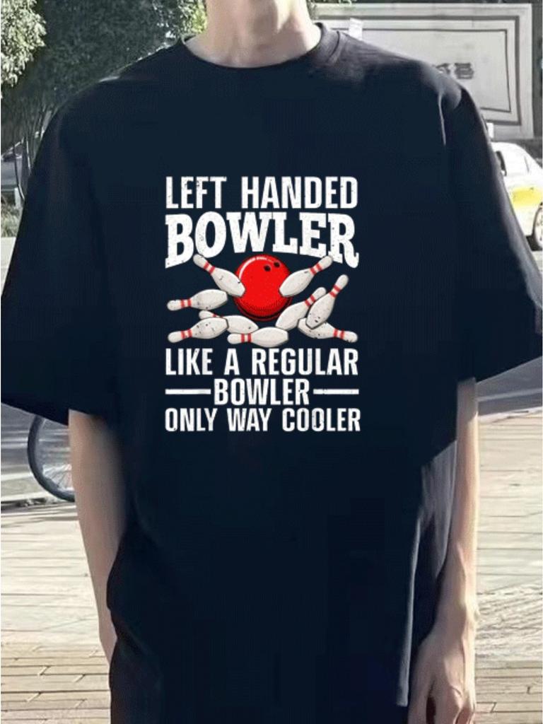 Bowling Printed Cotton Short-Sleeved T-shirt: a Combination of Personality And Warmth