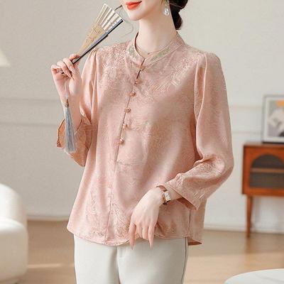 Women's Summer Seven-Sleeve Shirt: New Chinese National Style Tummy-Covering Top