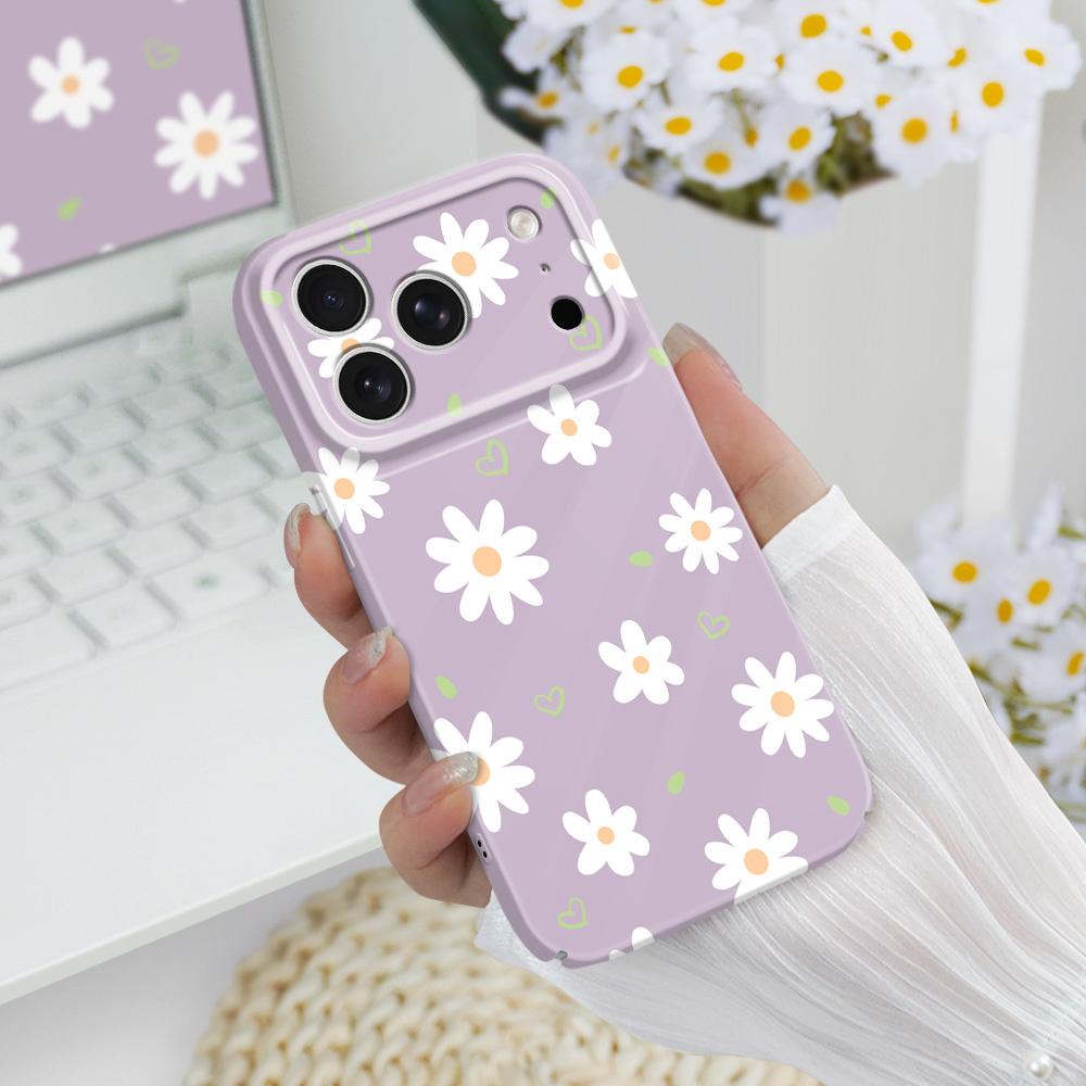 Tender Daisy Phone Case For iPhone 17 Air 16 16E 15 14 Plus Pro Max Film Hard Cover