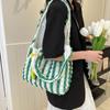Solid Color Plaid Crossbody Bag Korean Style Pleated Tote Bag Cute Cloud Bubble Shoulder Bag  Girls