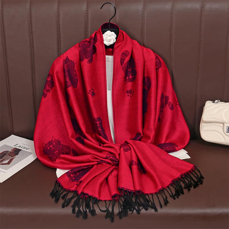 Luxury Brand Cashmere Women Scarf Printed Winter Warm Shawl and Wraps Pashmina Bandana Long Jacquard Paisley Female Foulard