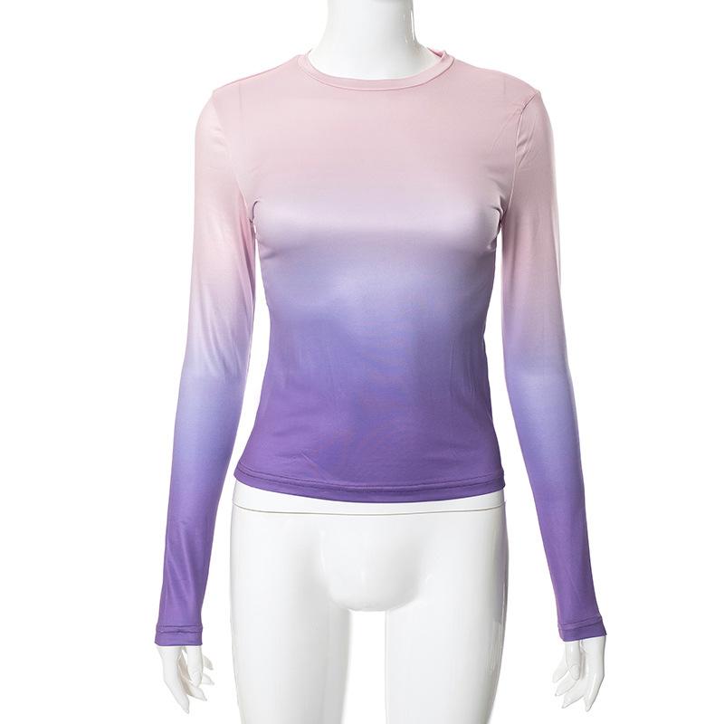 Women's Fashion Casual Long Sleeve O-Neck T-shirts and Tops